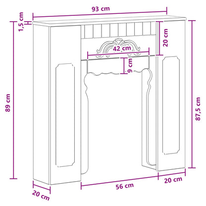 Fireplace Surround Old Wood 93 x 20 x 89 cm Engineered Wood