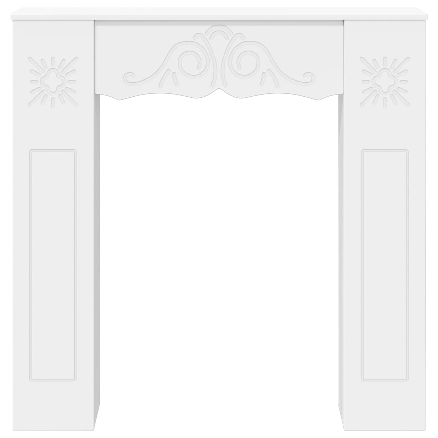 Fireplace Surround White 102 x 20 x 102 cm Engineered Wood