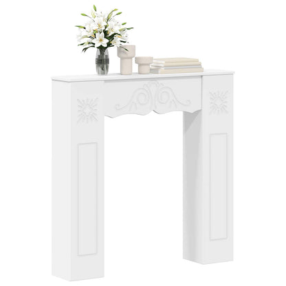 Fireplace Surround White 102 x 20 x 102 cm Engineered Wood