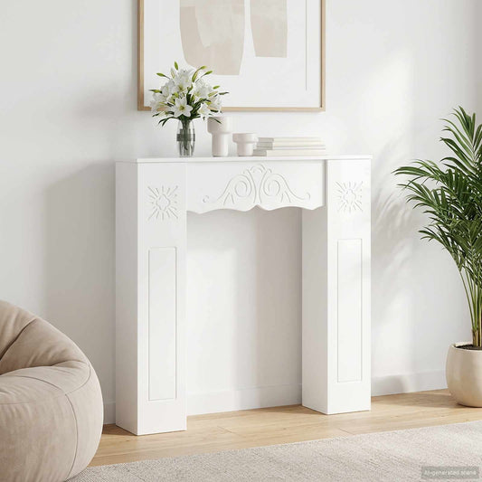 Fireplace Surround Gloss White 102 x 20 x 102 cm