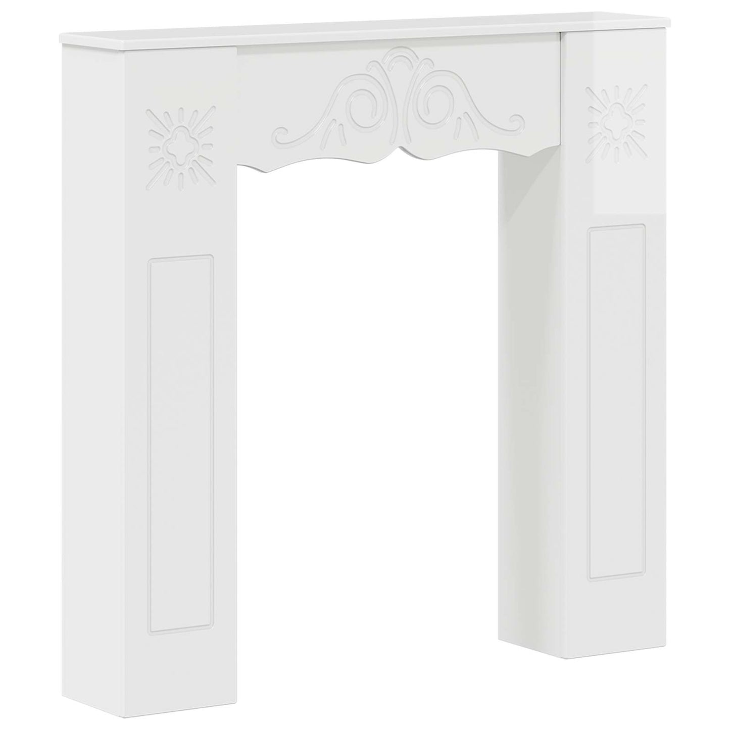 Fireplace Surround Gloss White 102 x 20 x 102 cm
