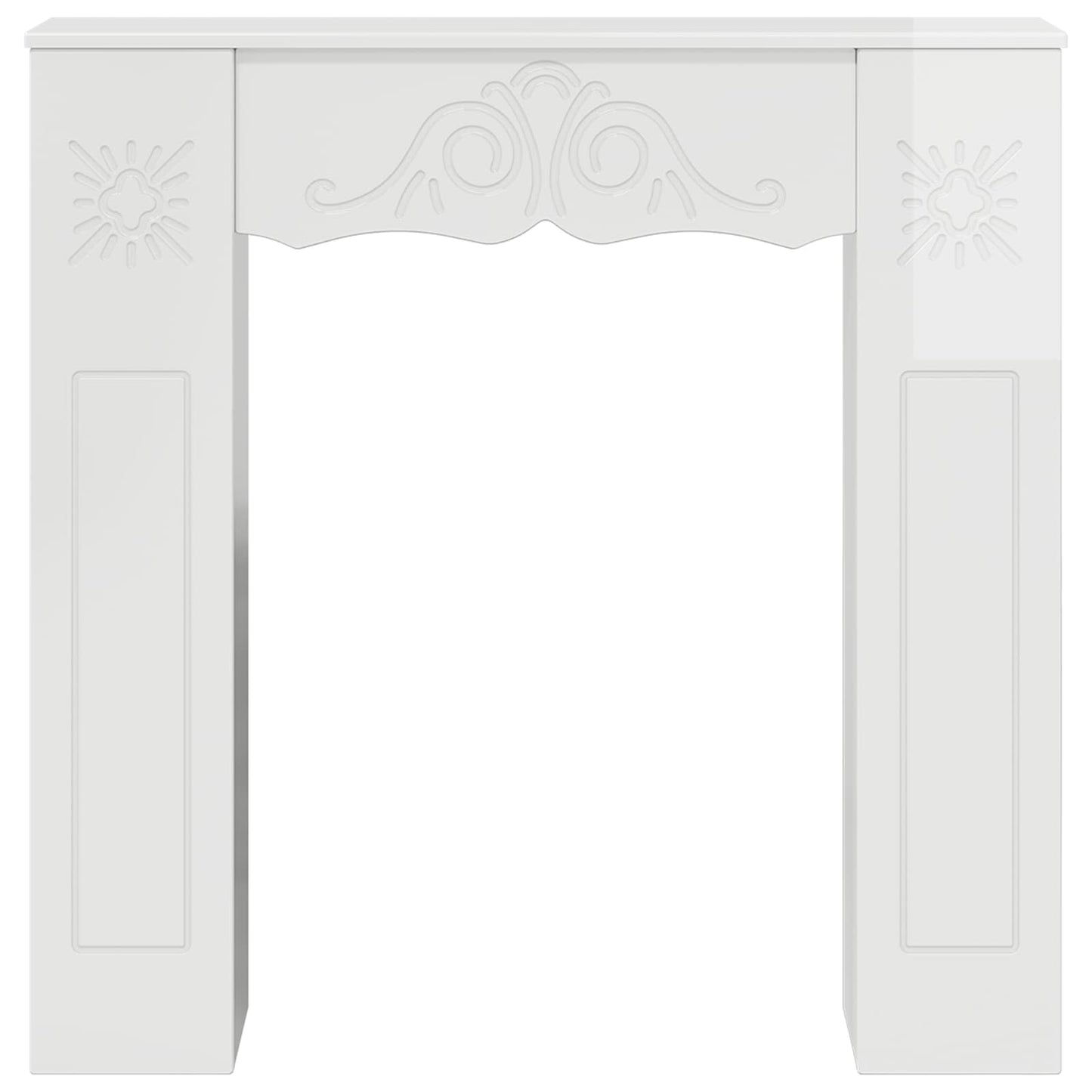 Fireplace Surround Gloss White 102 x 20 x 102 cm