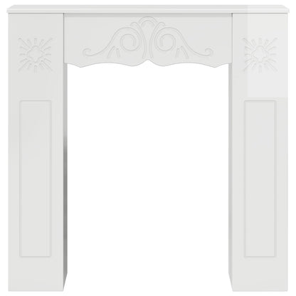 Fireplace Surround Gloss White 102 x 20 x 102 cm