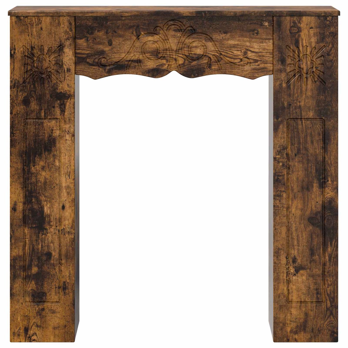 Fireplace Surround Smoked Oak 102 x 20 x 102 cm Engineered Wood