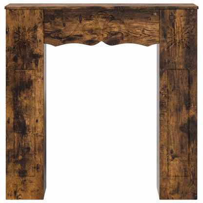 Fireplace Surround Smoked Oak 102 x 20 x 102 cm Engineered Wood