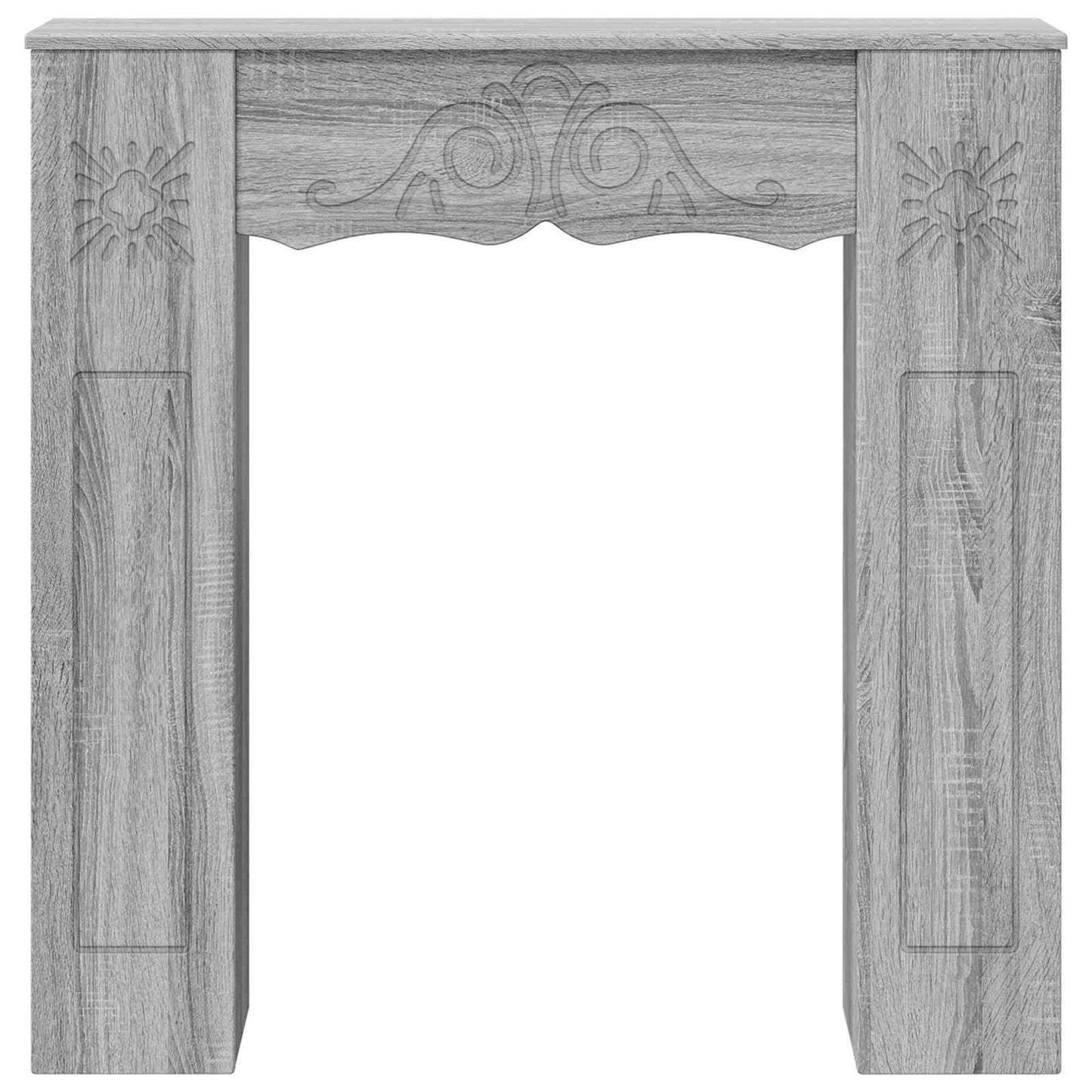 Fireplace Surround Grey Sonoma 102 x 20 x 102 cm