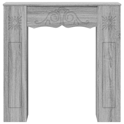 Fireplace Surround Grey Sonoma 102 x 20 x 102 cm