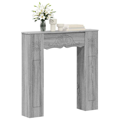 Fireplace Surround Grey Sonoma 102 x 20 x 102 cm