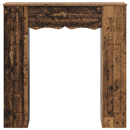 Fireplace Surround Old Wood 102 x 20 x 102 cm Engineered Wood