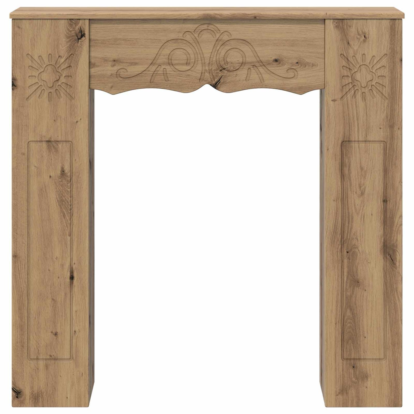 Fireplace Surround Artisan Oak 102 x 20 x 102 cm