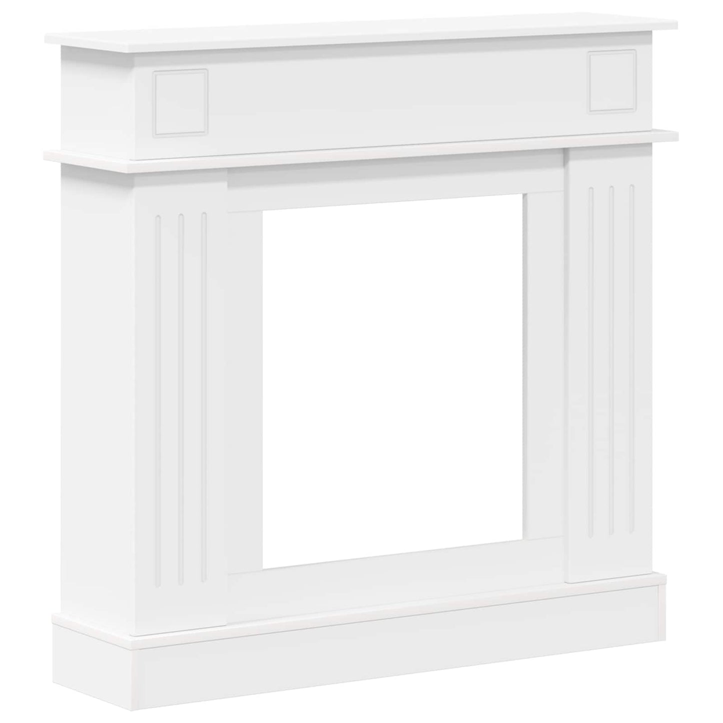 Fireplace Surround White 102 x 26 x 100 cm Engineered Wood