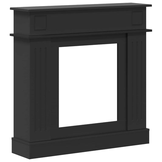 Fireplace Surround Black 102 x 26 x 100 cm Engineered Wood