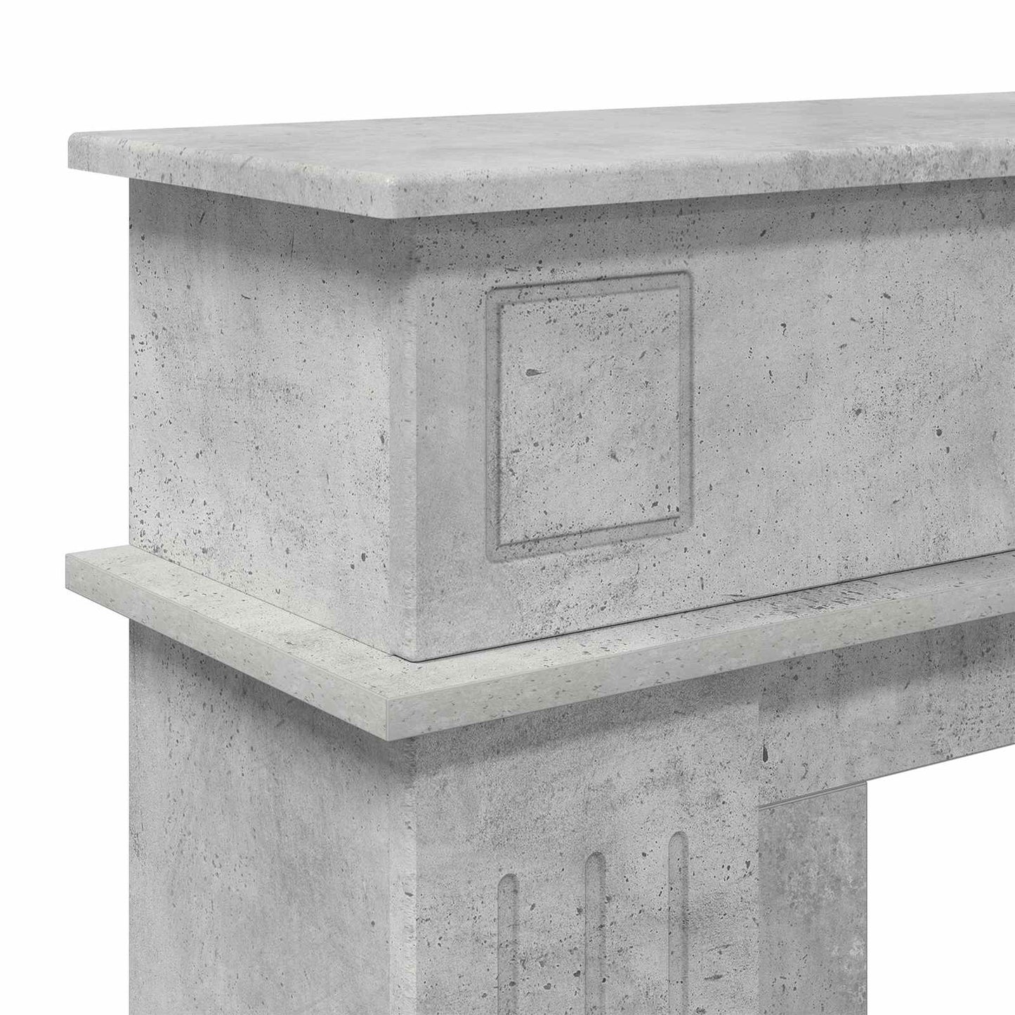 Fireplace Surround Concrete Grey 102 x 26 x 100 cm