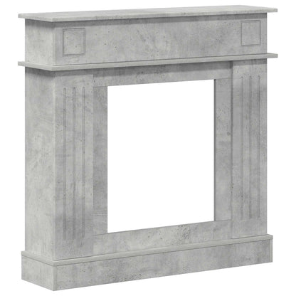 Fireplace Surround Concrete Grey 102 x 26 x 100 cm