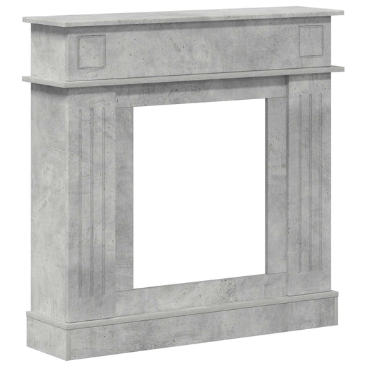 Fireplace Surround Concrete Grey 102 x 26 x 100 cm