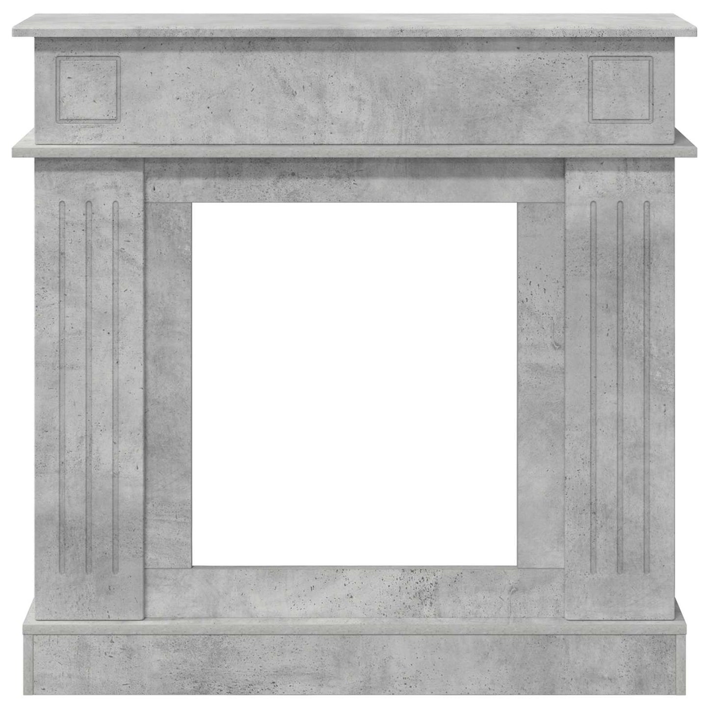 Fireplace Surround Concrete Grey 102 x 26 x 100 cm