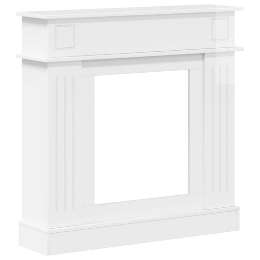 Fireplace Surround Gloss White 102 x 26 x 100 cm