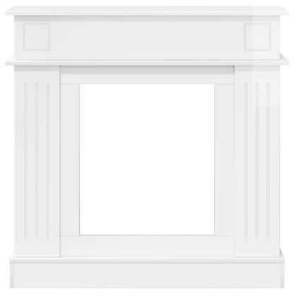Fireplace Surround Gloss White 102 x 26 x 100 cm