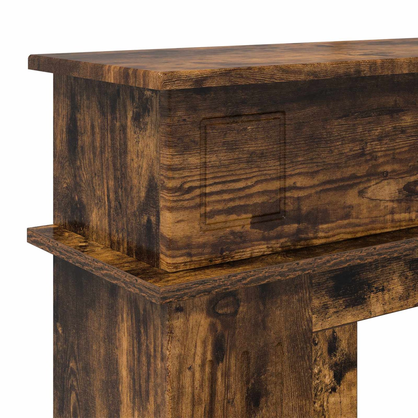 Fireplace Surround Smoked Oak 102 x 26 x 100 cm Engineered Wood