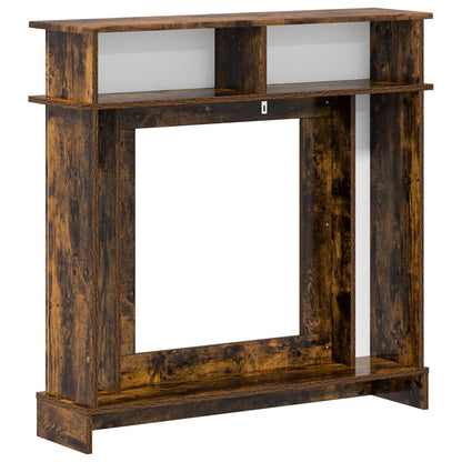Fireplace Surround Smoked Oak 102 x 26 x 100 cm Engineered Wood