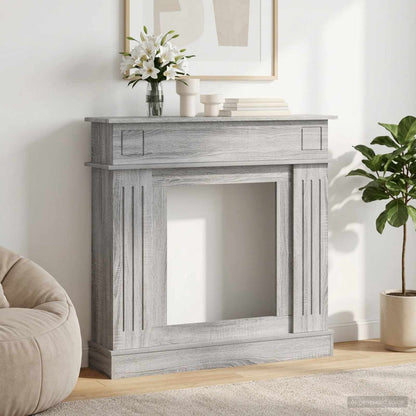 Fireplace Surround Grey Sonoma 102 x 26 x 100 cm