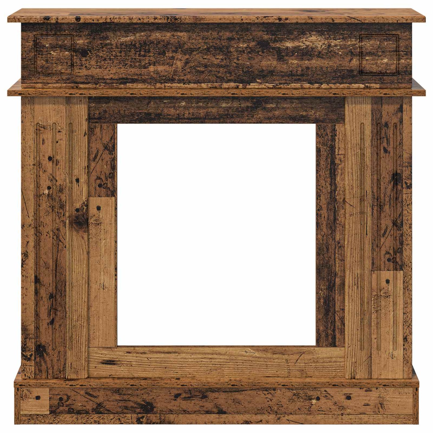 Fireplace Surround Old Wood 102 x 26 x 100 cm Engineered Wood