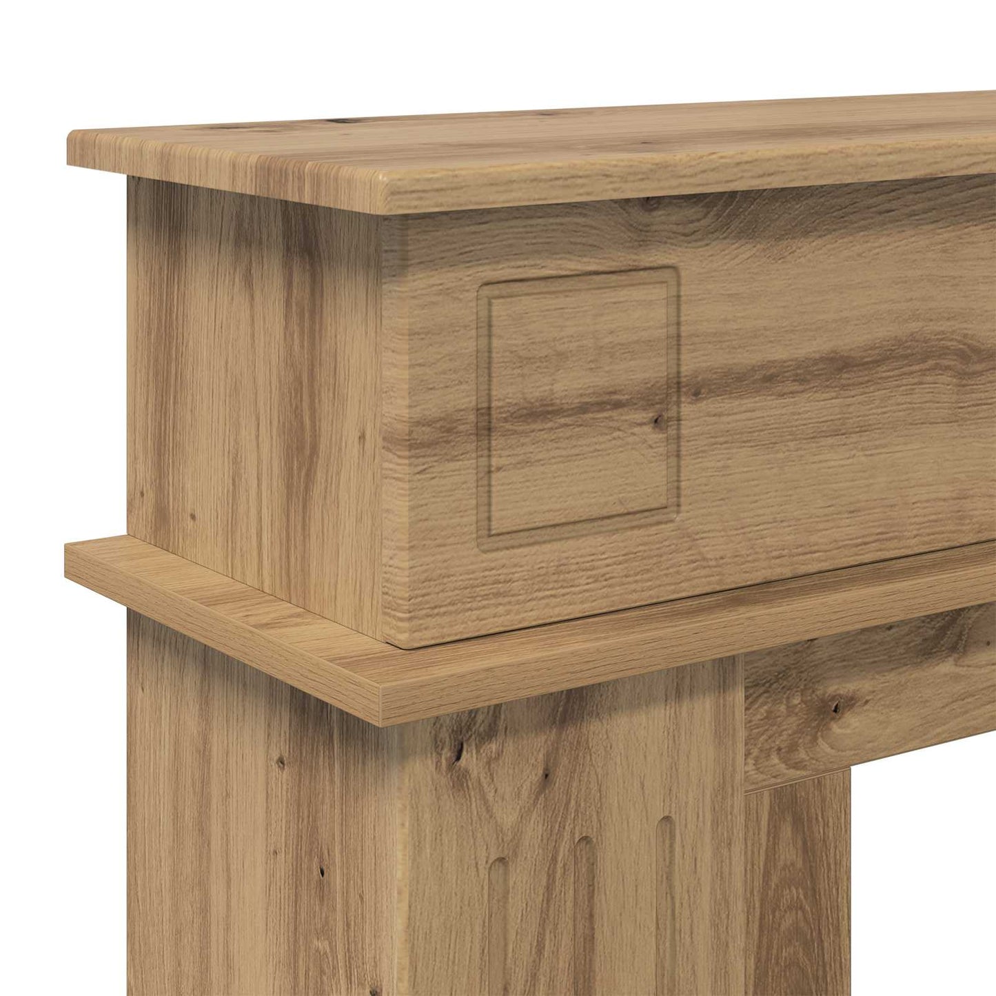 Fireplace Surround Artisan Oak 102 x 26 x 100 cm