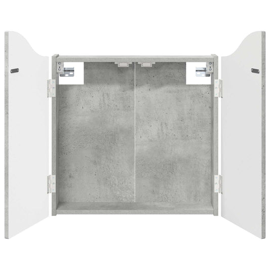Dartboard Cabinet Concrete Grey 56 x 12 x 63 cm Engineered Wood