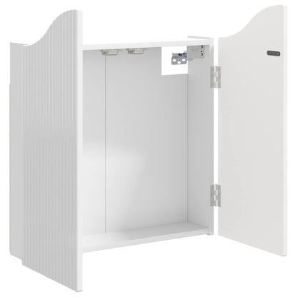 Dartboard Cabinet Gloss White 56 x 12 x 63 cm Engineered Wood