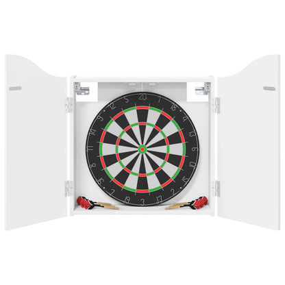 Dartboard Cabinet Gloss White 56 x 12 x 63 cm Engineered Wood