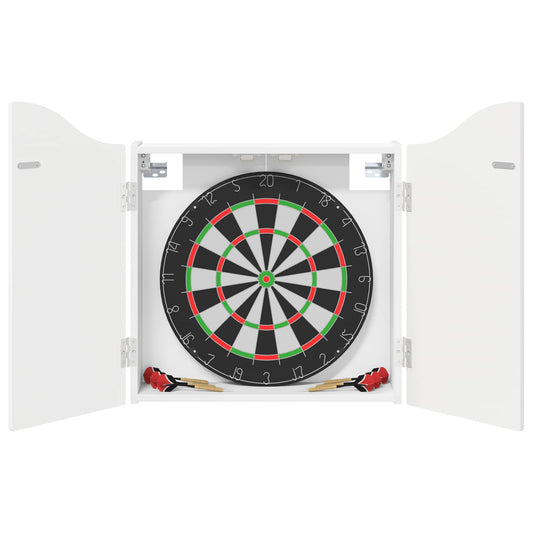 Dartboard Cabinet Gloss White 56 x 12 x 63 cm Engineered Wood