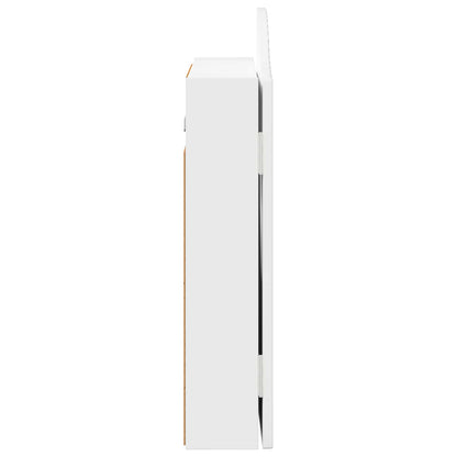Dartboard Cabinet Gloss White 56 x 12 x 63 cm Engineered Wood