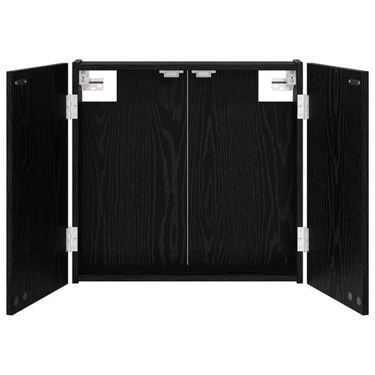 Dartboard Cabinet Black Oak 56 x 12 x 53.5 cm Engineered Wood
