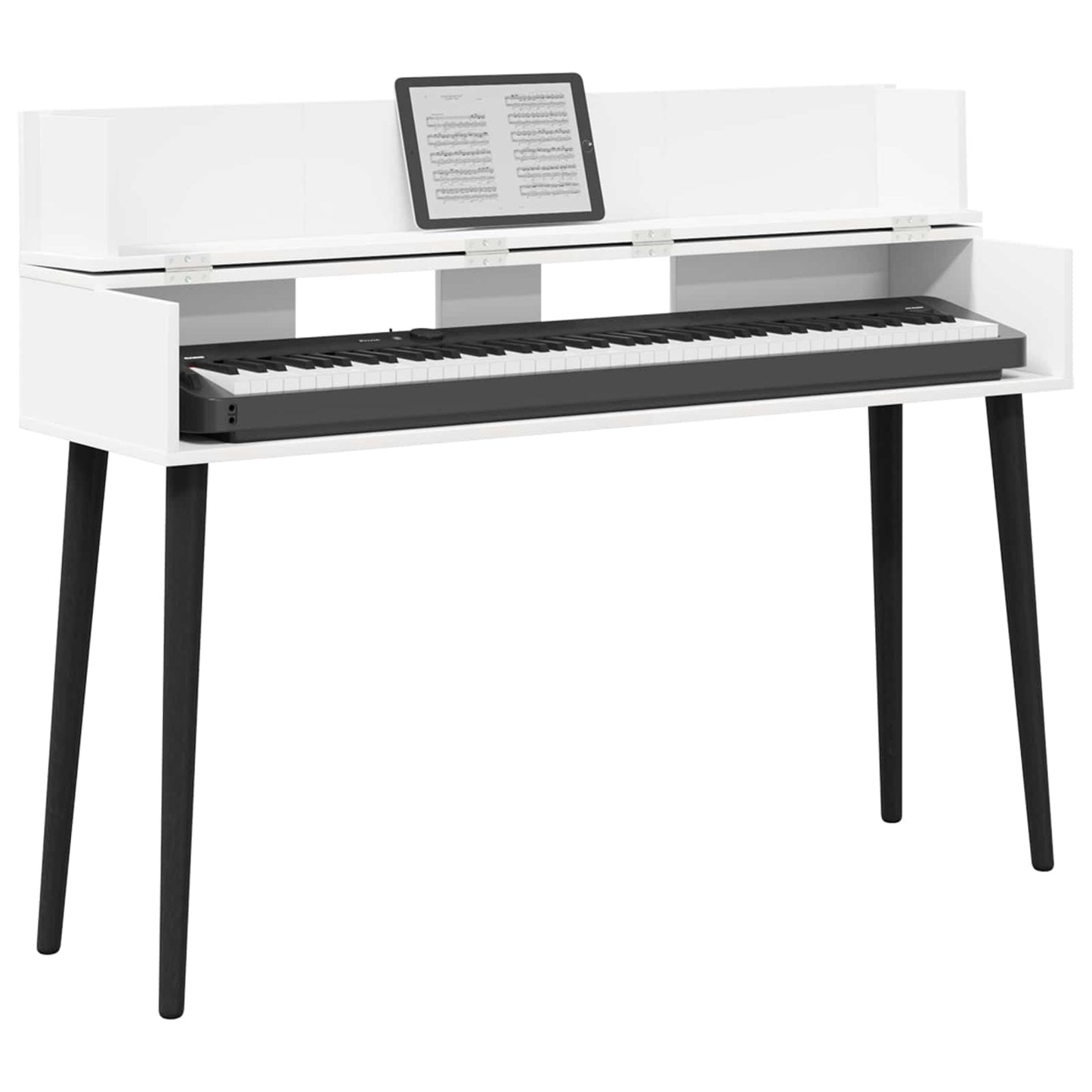 Studio Desk White 152 x 40 x 19.5 cm Engineered Wood