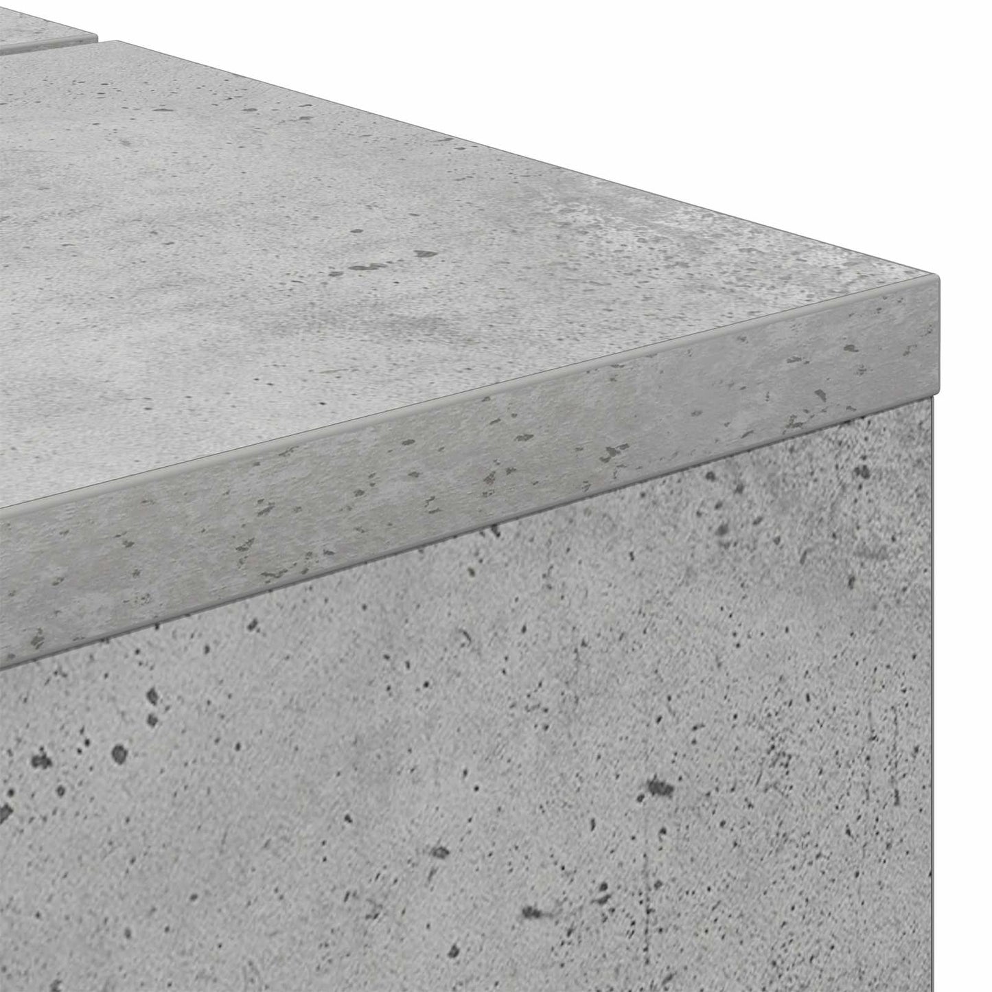 Studio Desk Concrete Grey 152 x 40 x 19.5 cm Engineered Wood