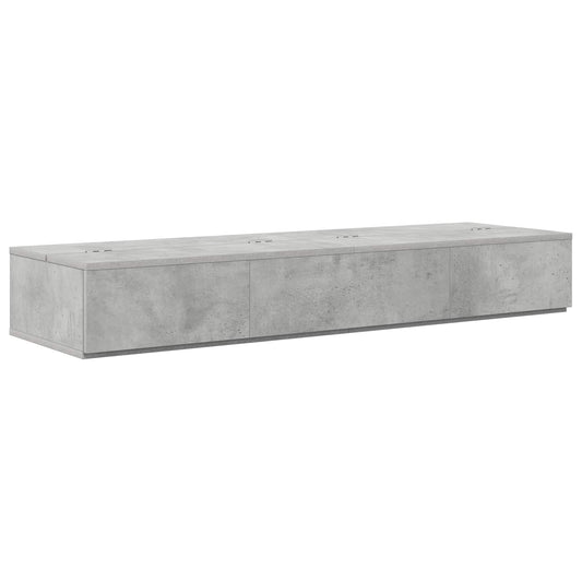 Studio Desk Concrete Grey 152 x 40 x 19.5 cm Engineered Wood