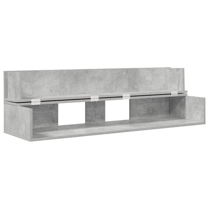 Studio Desk Concrete Grey 152 x 40 x 19.5 cm Engineered Wood