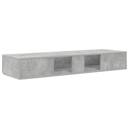 Studio Desk Concrete Grey 152 x 40 x 19.5 cm Engineered Wood