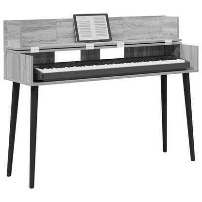 Studio Desk Grey Sonoma 152 x 40 x 19.5 cm Engineered Wood