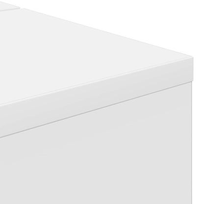 Studio Desk White 130 x 40 x 19.5 cm Engineered Wood