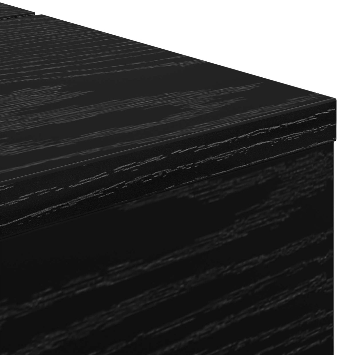 Studio Desk Black Oak 130 x 40 x 19.5 cm Engineered Wood