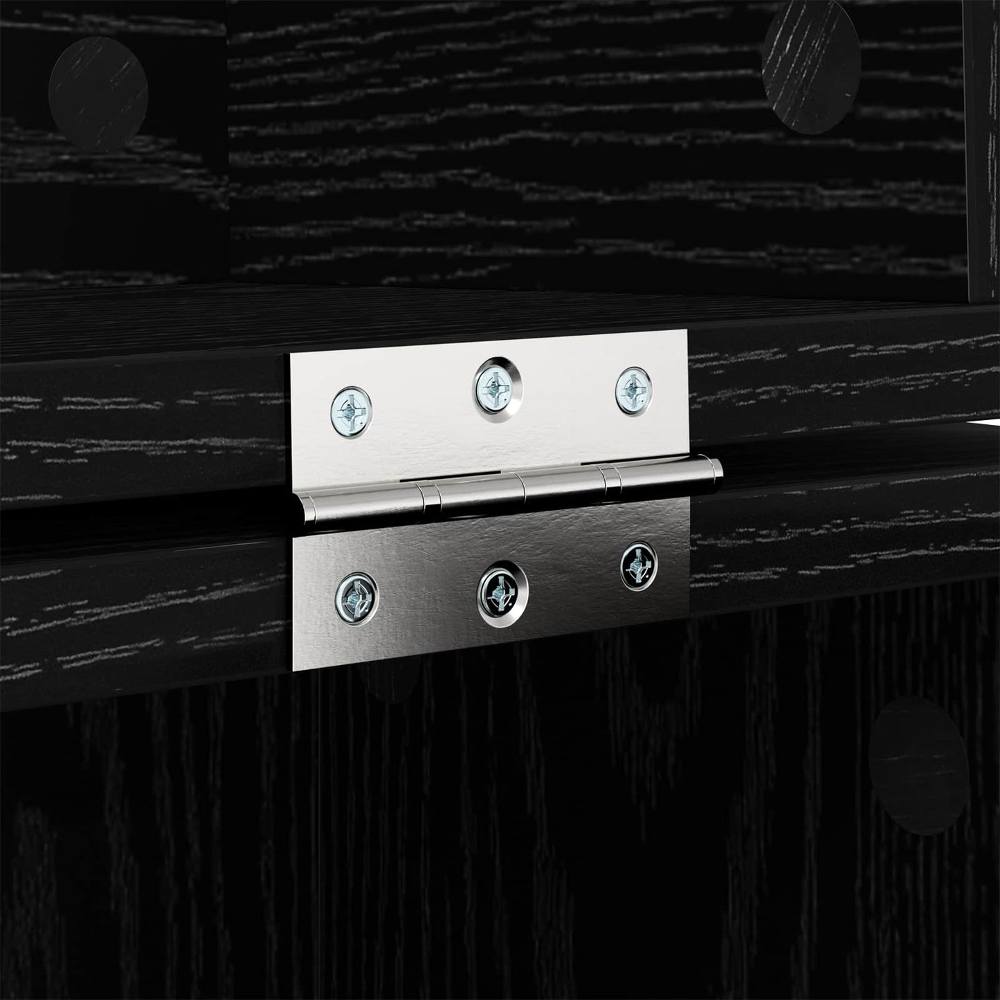 Studio Desk Black Oak 130 x 40 x 19.5 cm Engineered Wood