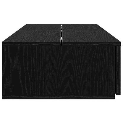 Studio Desk Black Oak 130 x 40 x 19.5 cm Engineered Wood