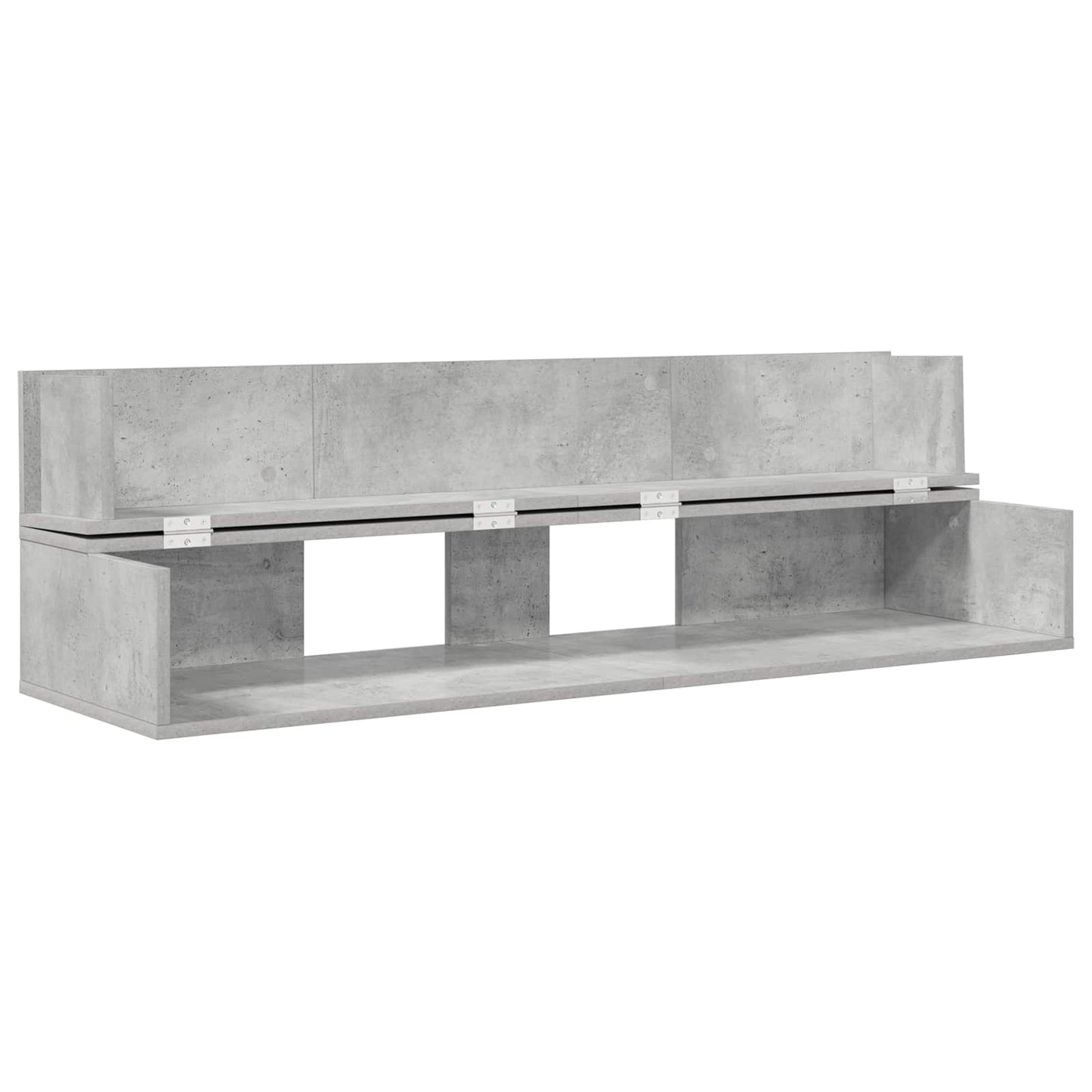 Studio Desk Concrete Grey 130 x 40 x 19.5 cm Engineered Wood