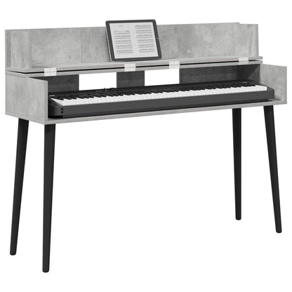 Studio Desk Concrete Grey 130 x 40 x 19.5 cm Engineered Wood