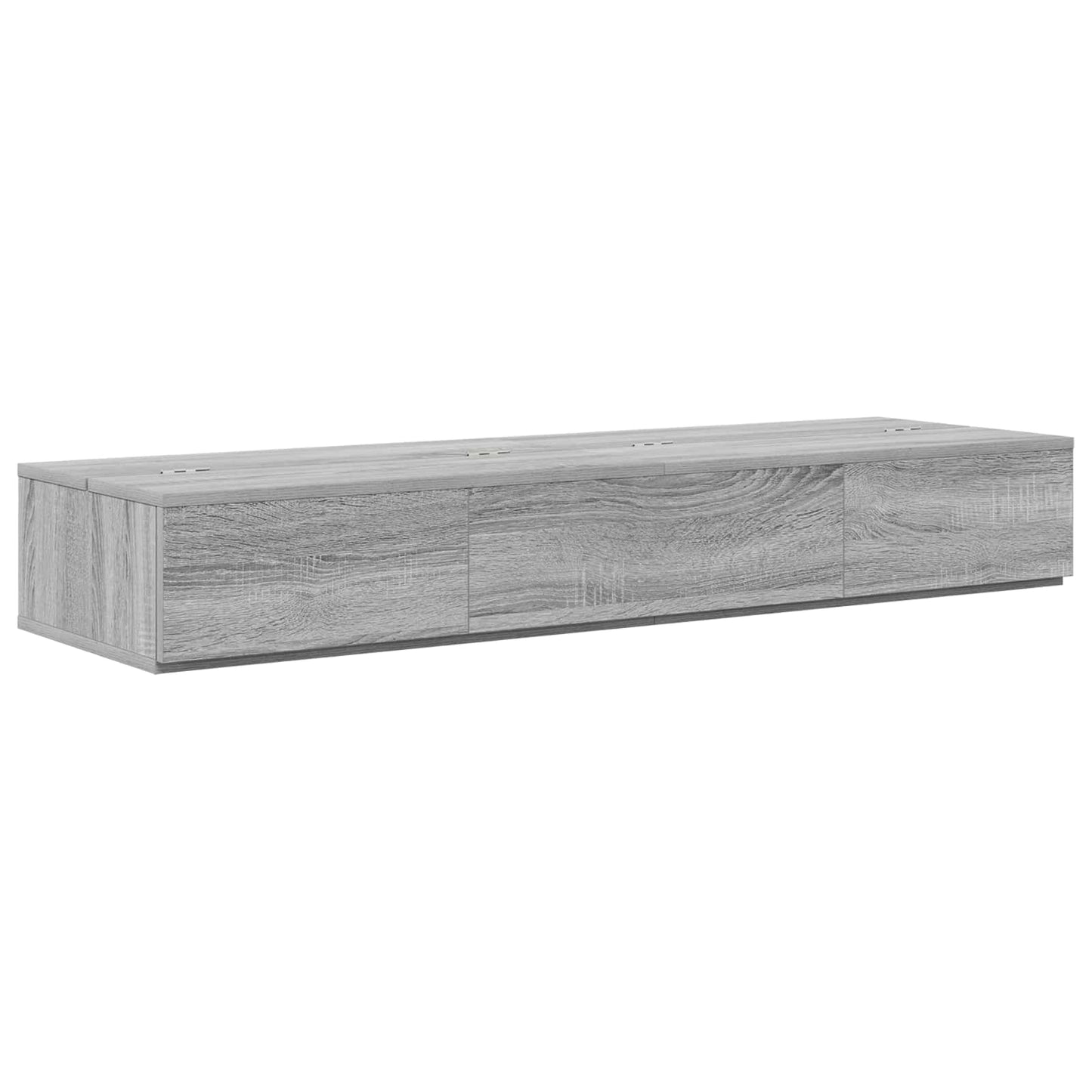 Studio Desk Grey Sonoma 130 x 40 x 19.5 cm Engineered Wood