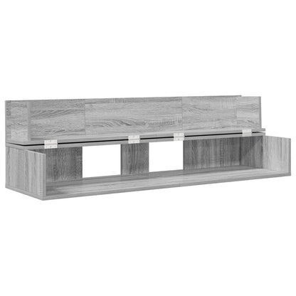 Studio Desk Grey Sonoma 130 x 40 x 19.5 cm Engineered Wood