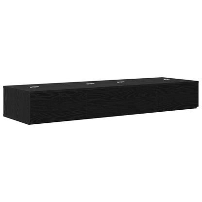 Studio Desk Black Oak 110 x 40 x 19.5 cm Engineered Wood