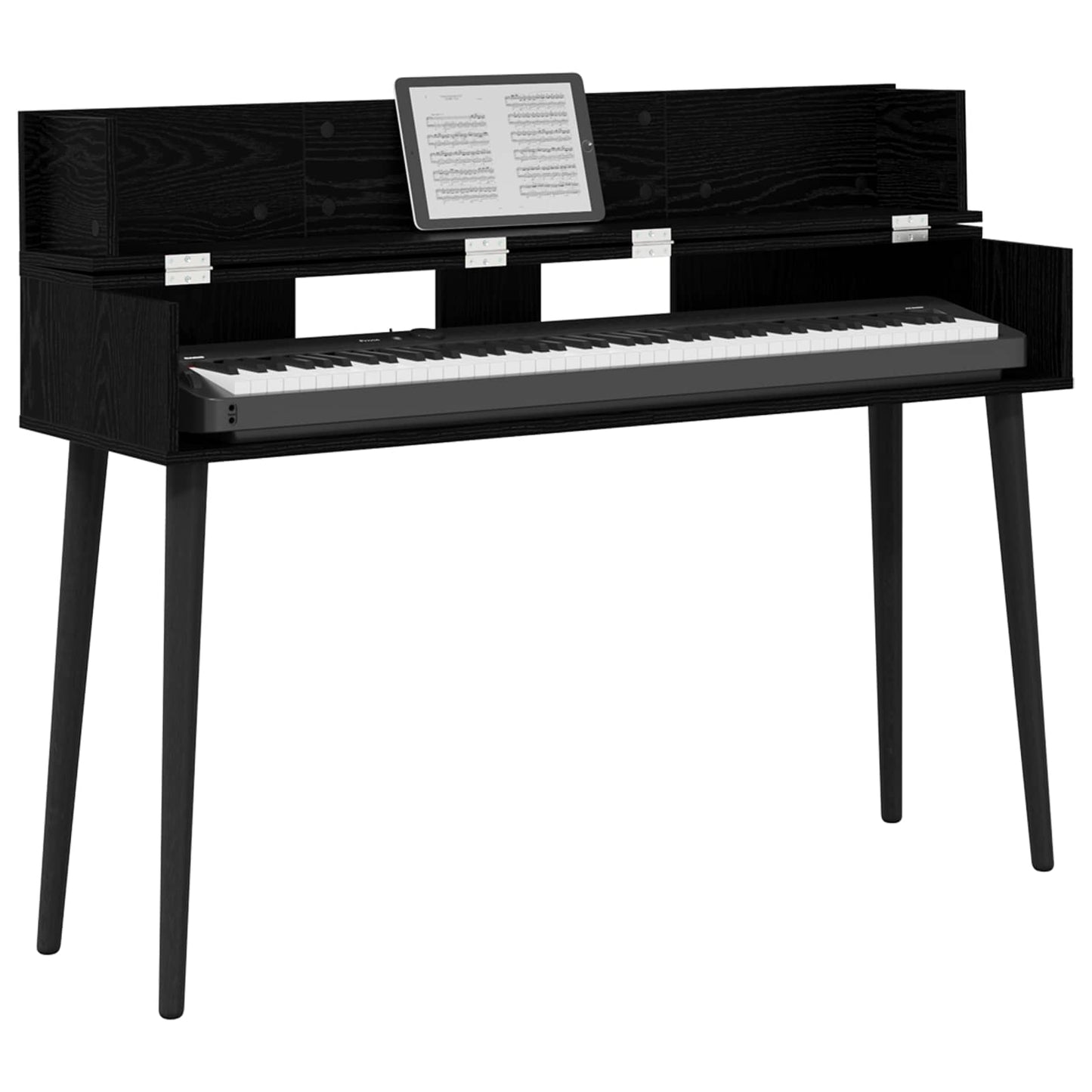 Studio Desk Black Oak 110 x 40 x 19.5 cm Engineered Wood
