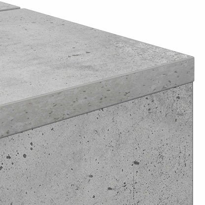 Studio Desk Concrete Grey 110 x 40 x 19.5 cm Engineered Wood